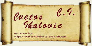 Cvetoš Ikalović vizit kartica
